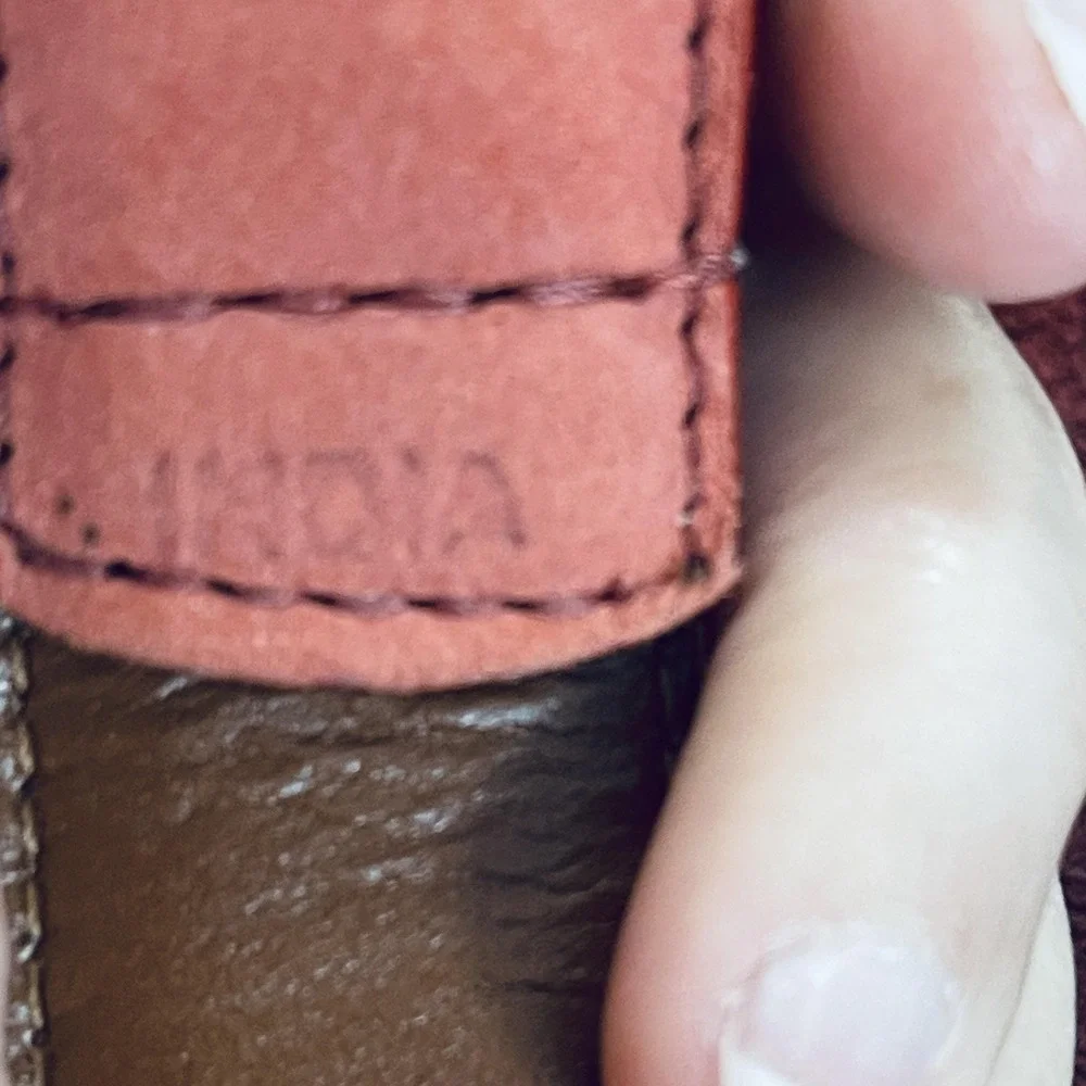 Full Grain Leather Belt Womens L Pink Suede Solid Brass Buckle Made In India‎